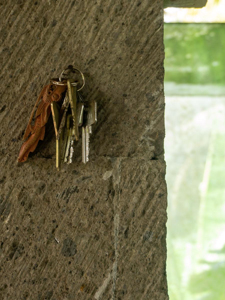 Keychain of an abandoned villa in Ubud Keychain of an abandoned villa in Ubud