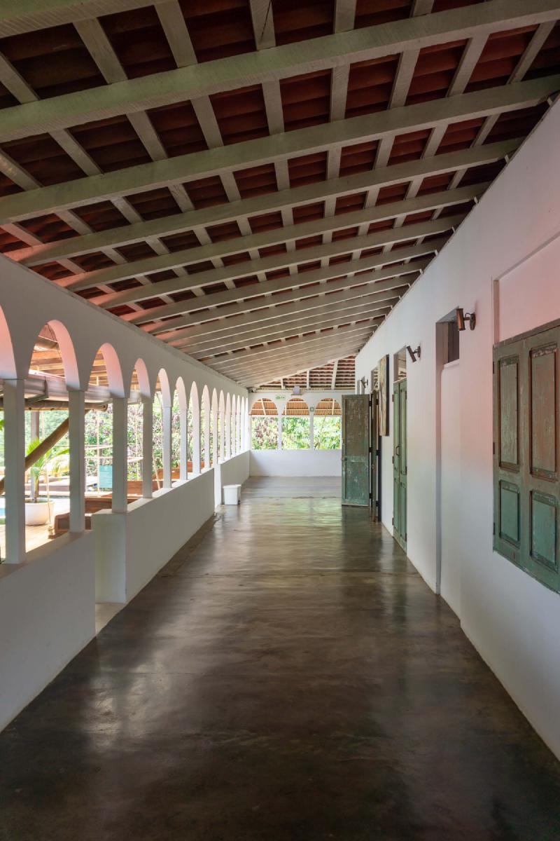 La Veranda Hotel corridor with simple and elegant interior design La Veranda Hotel corridor with simple and elegant interior design
