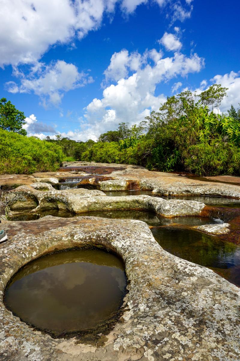 Natural pools and holes formed by the flow of water in Las Gachas Natural pools and holes formed by the flow of water in Las Gachas