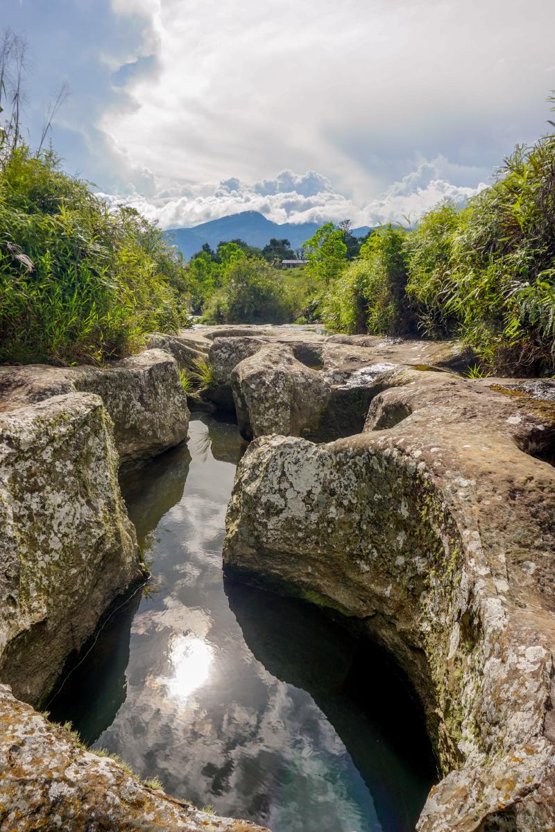 Natural pools and holes formed by the flow of water in Las Gachas Natural pools and holes formed by the flow of water in Las Gachas