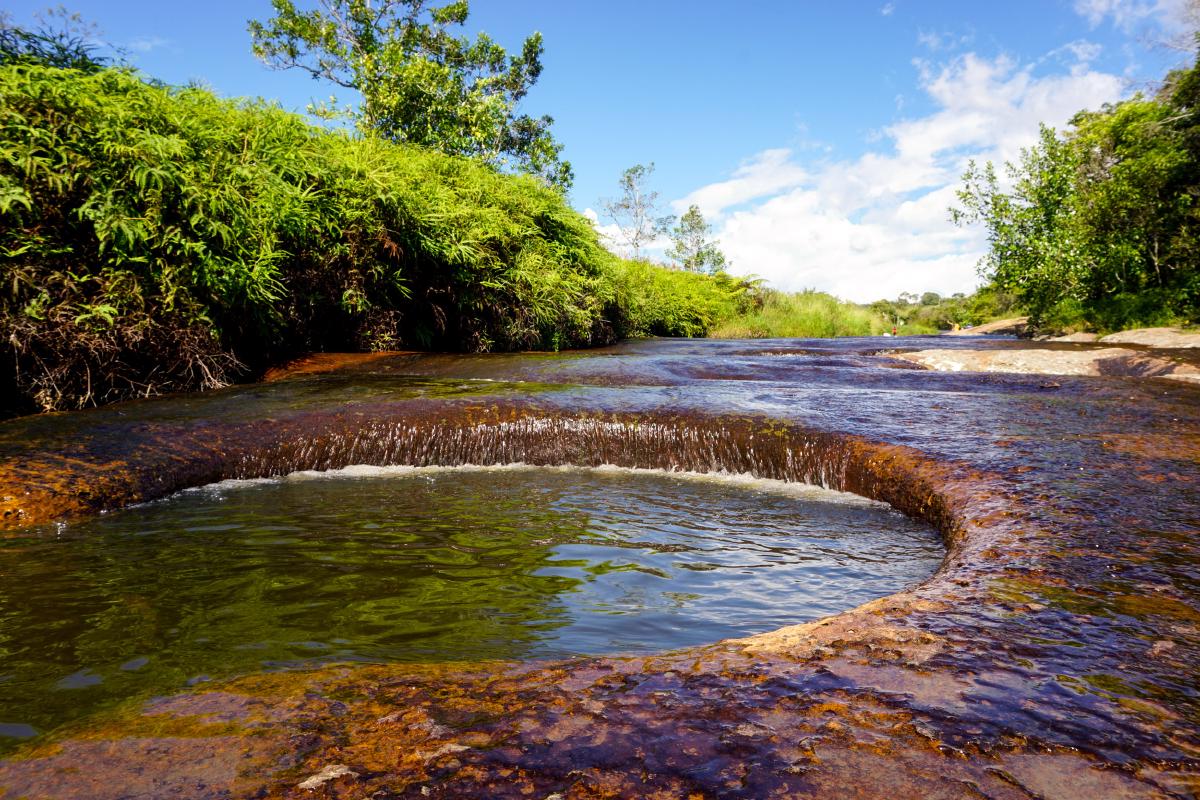One of the natural pools of Las Gachas in Guadalupe Santander One of the natural pools of Las Gachas in Guadalupe Santander