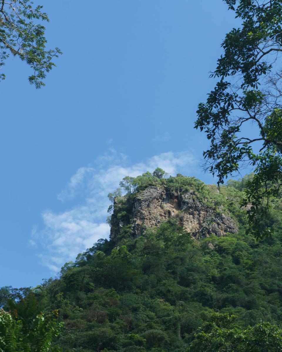 Montaña rocosa en el campo de Jericó