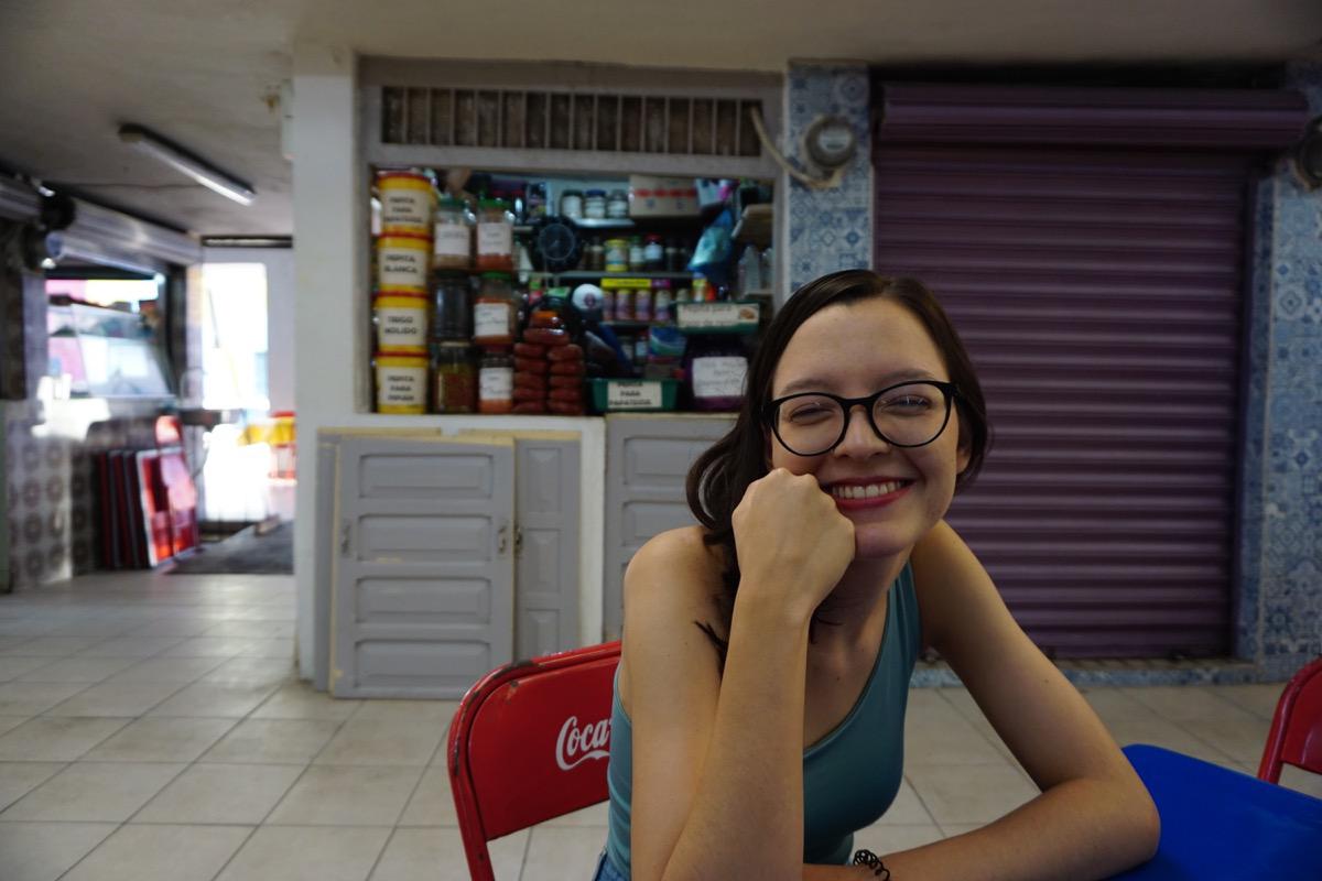 Esperando con emoción, tacos de cochinita pibil.